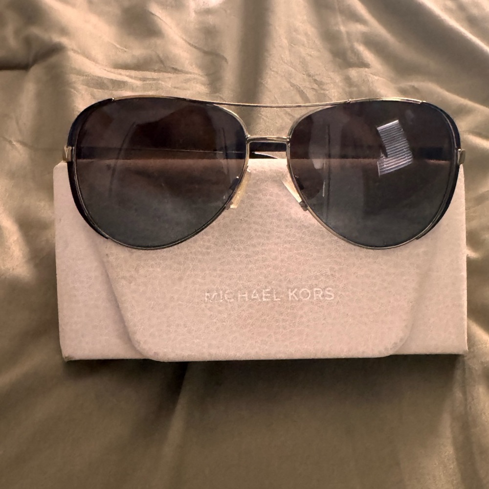 Michael Kors Black Gradient Aviator Sunglasses